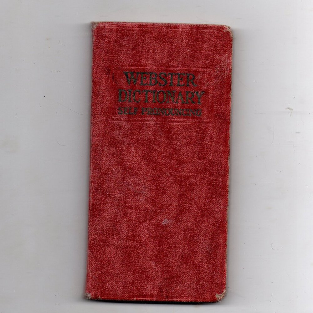Leather Bound Pocket Dictionary - Vintage